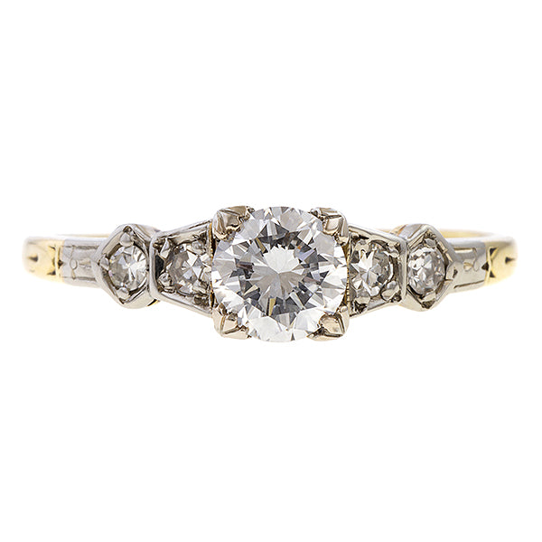 Vintage Engagement Ring, RBC 0.51ct sold by Doyle and Doyle an antique and vintage jewelry boutique