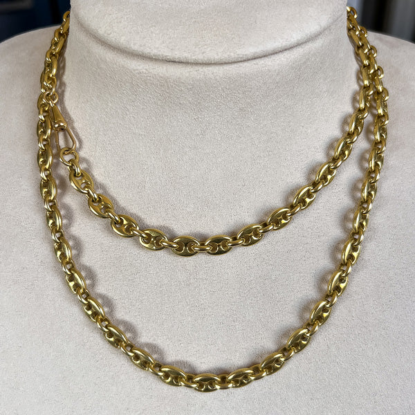 Vintage Mariner Link Chain Necklace sold by Doyle and Doyle an antique and vintage jewelry boutique