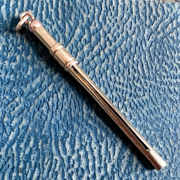 Vintage Telescoping Toothpick Pendant sold by Doyle and Doyle an antique and vintage jewelry boutique