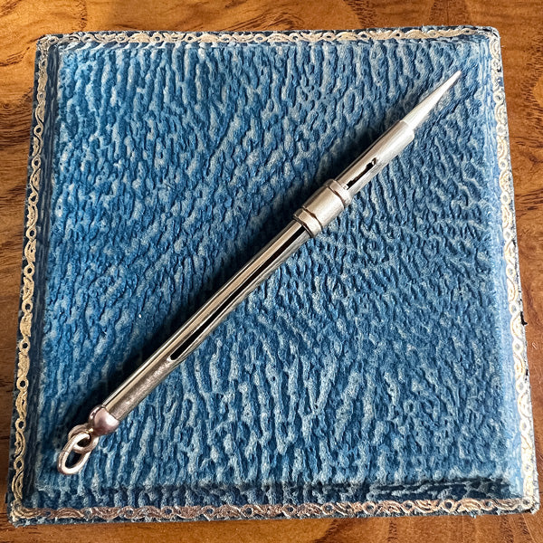 Vintage Telescoping Toothpick Pendant sold by Doyle and Doyle an antique and vintage jewelry boutique