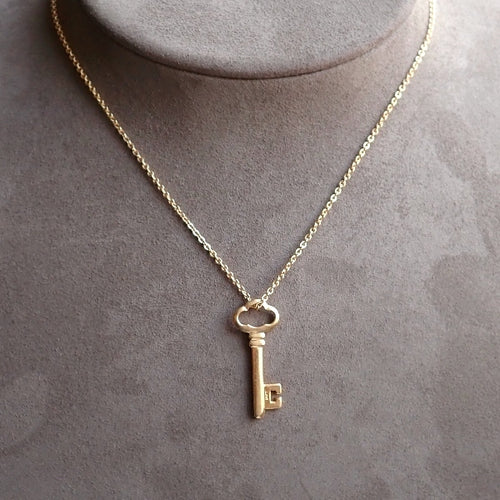 Vintage Gold Key Pendant Charm, from Doyle & Doyle antique and vintage jewelry