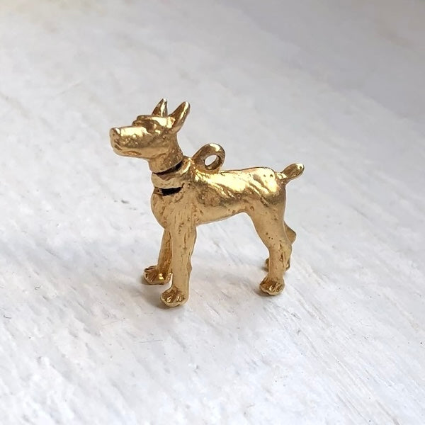Vintage Dog Charm Pendant sold by Doyle and Doyle an antique and vintage jewelry boutique