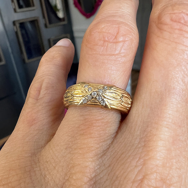 Vintage Wedding Band sold by Doyle and Doyle an antique and vintage jewelry boutique