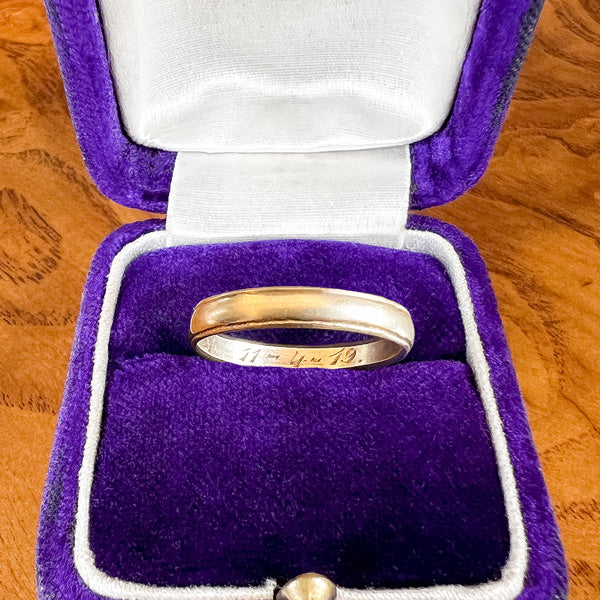Vintage Wedding Band, sold by Doyle and Doyle an antique and vintage jewelry boutique