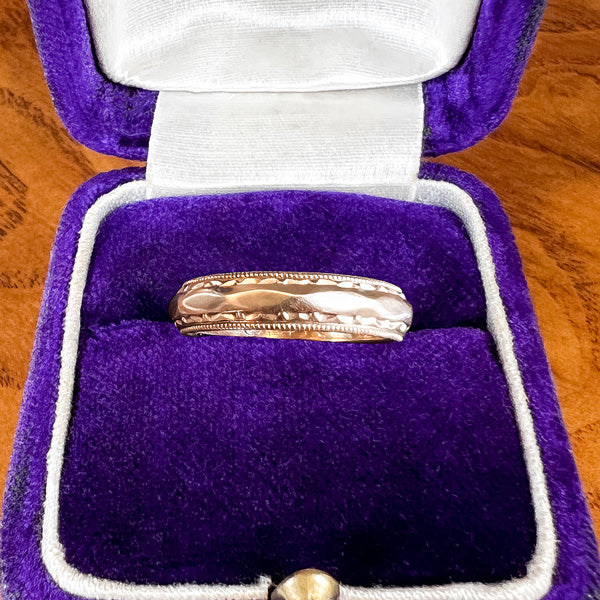 Vintage Wedding Band sold by Doyle and Doyle an antique and vintage jewelry boutique