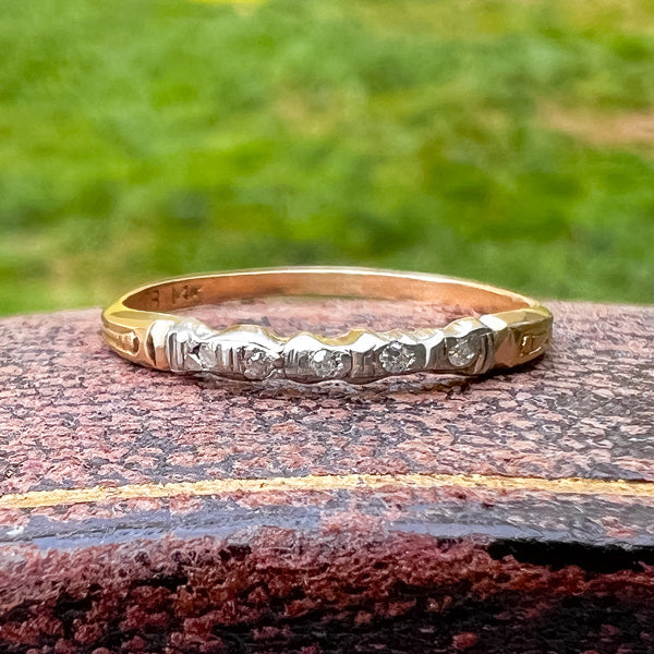Vintage Wedding Band sold by Doyle and Doyle an antique and vintage jewelry boutique