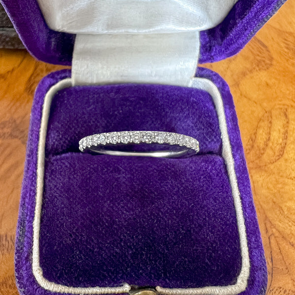 Vintage Diamond Eternity Wedding Band sold by Doyle and Doyle an antique and vintage jewelry boutique