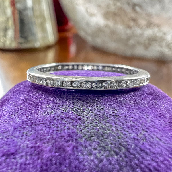 Vintage Diamond Eternity Wedding Band sold by Doyle and Doyle an antique and vintage jewelry 