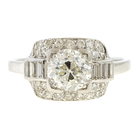 Art Deco Diamond Ring, TRB 1ct. sold by Doyle and Doyle an antique and vintage jewelry boutique