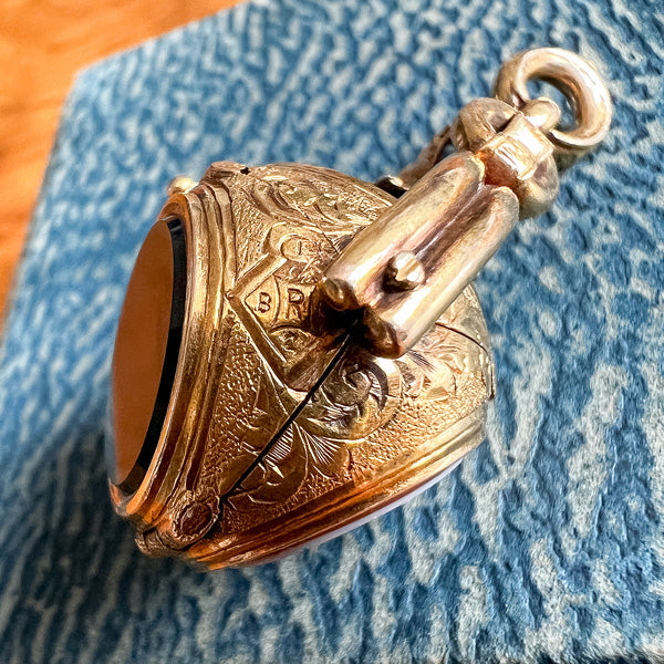 Victorian Swivel Locket Pendant sold by Doyle and Doyle an antique and vintage jewelry boutique