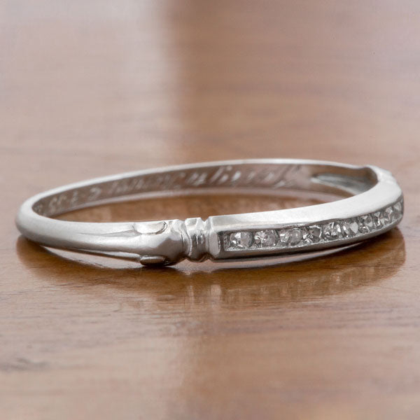 Vintage Diamond Wedding Band, 6-4-35 sold by Doyle and Doyle an antique and vintage jewelry boutique