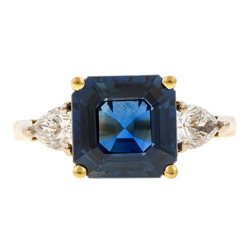 Vintage Tiffany & Co Sapphire & Diamond Ring sold by Doyle and Doyle an antique and vintage jewelry boutique