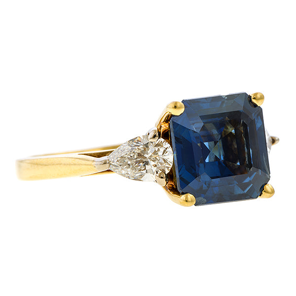 Vintage Tiffany & Co Sapphire & Diamond Ring sold by Doyle and Doyle an antique and vintage jewelry boutique