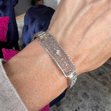 Vintage Diamond Filigree Bracelet sold by Doyle and Doyle an antique and vintage jewelry boutique