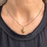 Victorian Gold Diamond Heart Locket Pendant Necklace, from Doyle & Doyle antique and vintage jewelry boutique