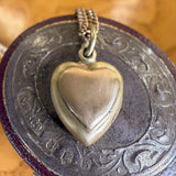 Victorian Gold Diamond Heart Locket Pendant Necklace, from Doyle & Doyle antique and vintage jewelry boutique
