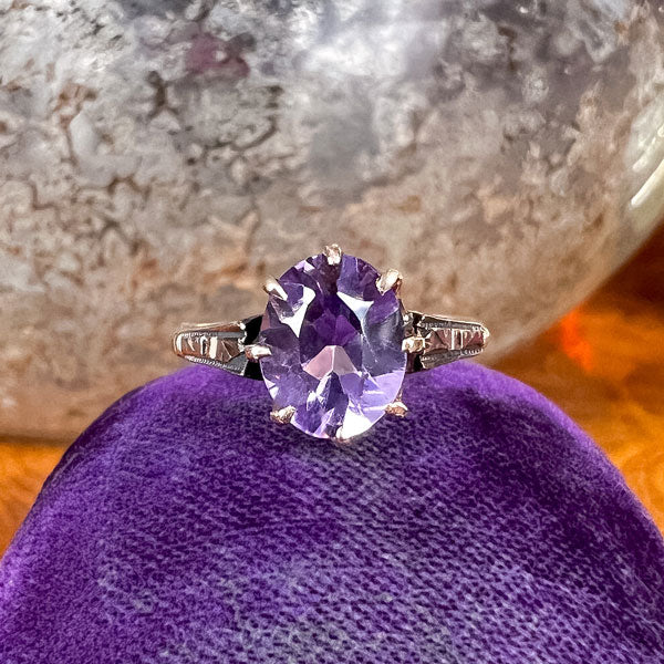 Victorian Amethyst Ring sold by Doyle and Doyle an antique and vintage jewelry boutique