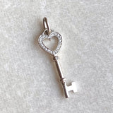 Estate Tiffany & Co. Diamond Mini Key sold by Doyle and Doyle an antique and vintage jewelry boutique