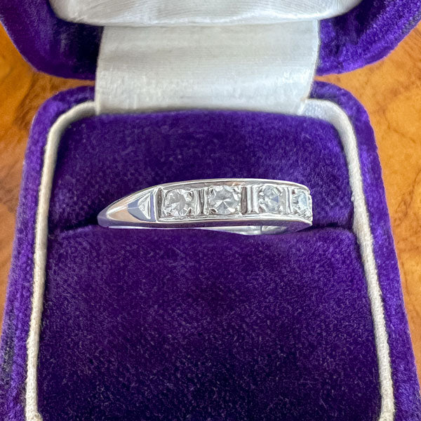 Vintage Diamond Wedding Band sold by Doyle and Doyle an antique and vintage jewelry boutique