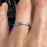 Vintage Patterned Platinum Wedding Band sold by Doyle and Doyle an antique and vintage jewelry boutique