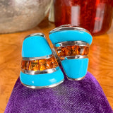 Vintage Citrine, Turquoise & Diamond Ring sold by Doyle and Doyle an antique and vintage jewelry boutique