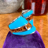 Vintage Citrine, Turquoise & Diamond Ring sold by Doyle and Doyle an antique and vintage jewelry boutique