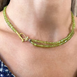 Vintage Peridot Bead Necklace sold by Doyle and Doyle an antique and vintage jewelry boutique