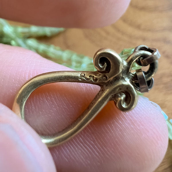 Vintage Peridot Bead Necklace sold by Doyle and Doyle an antique and vintage jewelry boutique