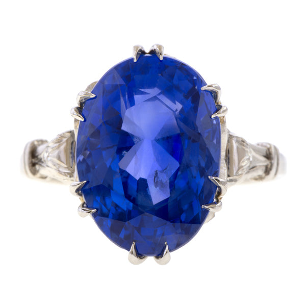 Edwardian Sapphire & Diamond Ring sold by Doyle and Doyle an antique and vintage jewelry boutique