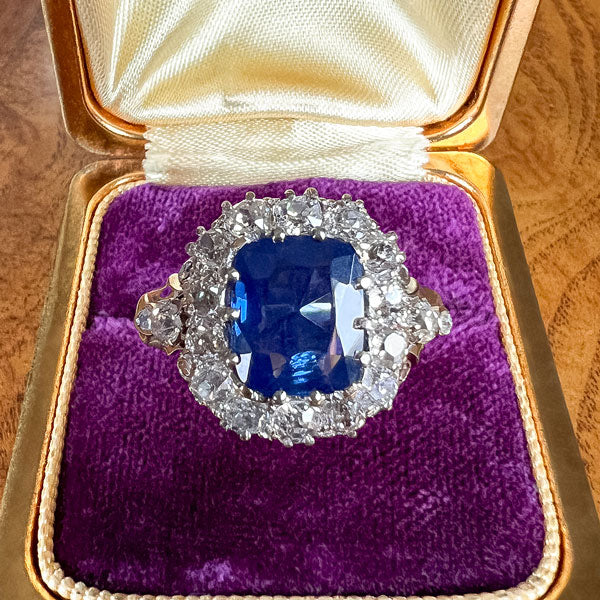 Victorian Sapphire & Diamond Ring sold by Doyle and Doyle an antique and vintage jewelry boutique