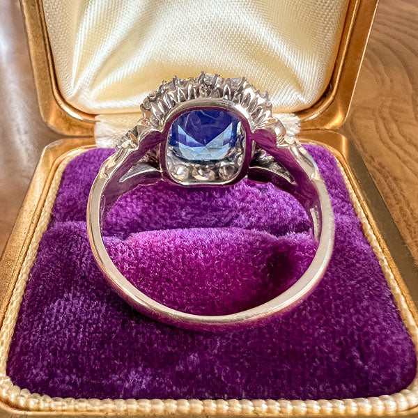 Victorian Sapphire & Diamond Ring sold by Doyle and Doyle an antique and vintage jewelry boutique