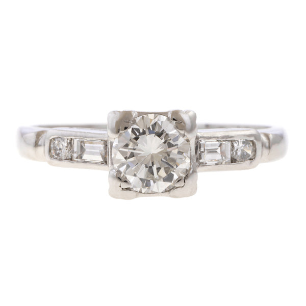 Vintage Engagement Ring, RBC 0.50ct sold by Doyle and Doyle an antique and vintage jewelry boutique