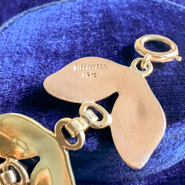 Vintage Tiffany & Co Two Toned Leaf Bracelet sold by Doyle and Doyle an antique and vintage jewelry boutique