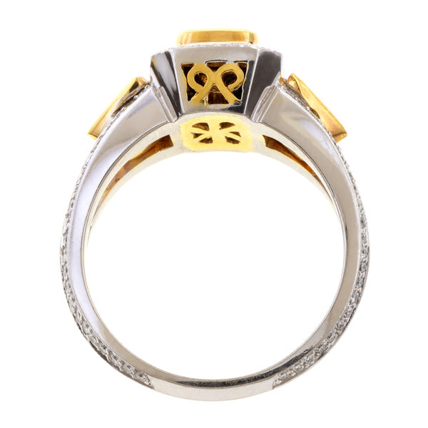 Estate Fancy Yellow Diamond Engagement Ring, from Doyle & Doyle antique and vintage jewelry boutique