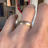 Vintage Half Round Wedding Band Ring sold by Doyle and Doyle an antique and vintage jewelry boutique