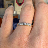 Vintage Floral Patterned Wedding Band Ring sold by Doyle and Doyle an antique and vintage jewelry boutique
