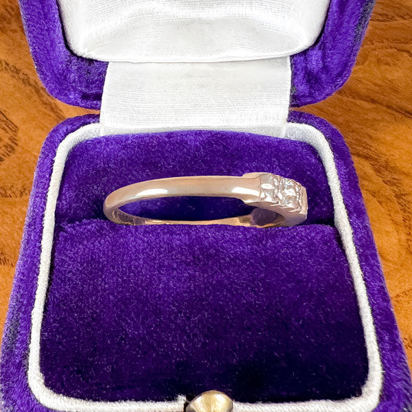 Vintage Floral Patterned Wedding Band Ring sold by Doyle and Doyle an antique and vintage jewelry boutique