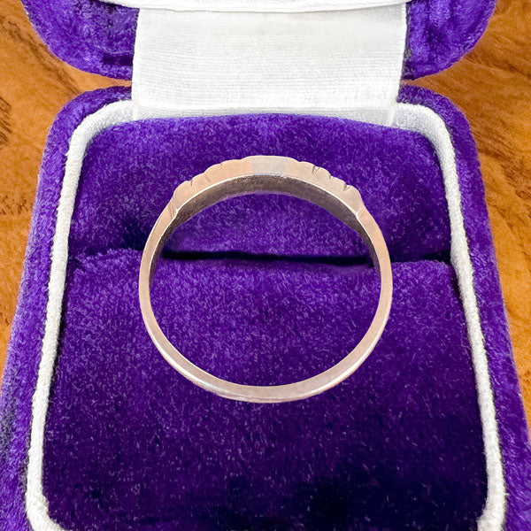 Vintage Floral Patterned Wedding Band Ring sold by Doyle and Doyle an antique and vintage jewelry boutique