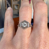 Vintage Filigree Engagement Ring, RBC 0.40ct. sold by Doyle and Doyle an antique and vintage jewelry boutique