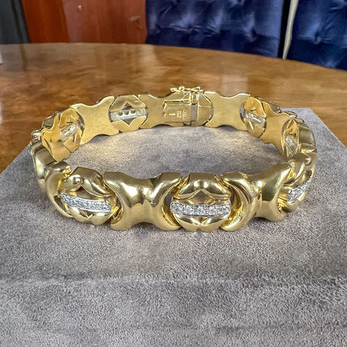 Vintage Diamond Bracelet sold by Doyle and Doyle an antique and vintage jewelry boutique