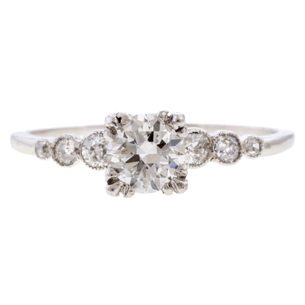 Vintage Engagement Ring, Round Brilliant Cut 0.45ct., from Doyle & Doyle antique and vintage jewelry boutique