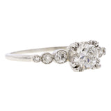 Vintage Engagement Ring, Round Brilliant Cut 0.45ct., from Doyle & Doyle antique and vintage jewelry boutique