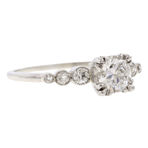 Vintage Engagement Ring, Round Brilliant Cut 0.45ct., from Doyle & Doyle antique and vintage jewelry boutique