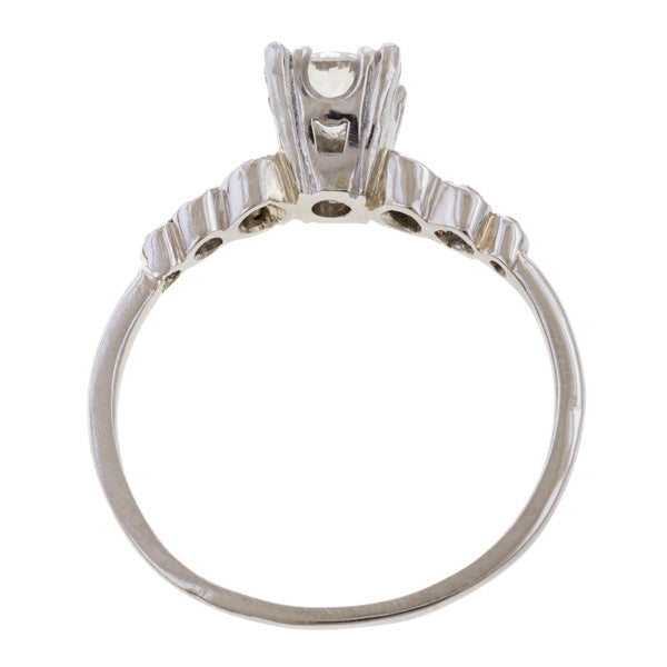 Vintage Engagement Ring, Round Brilliant Cut 0.45ct., from Doyle & Doyle antique and vintage jewelry boutique