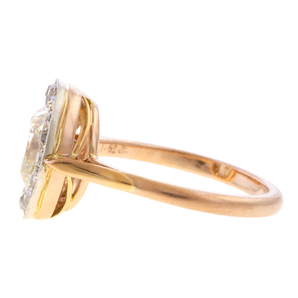 Antique Engagement Ring, Cushion 1.62ct. sold by Doyle and Doyle an antique and vintage jewelry boutique