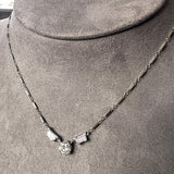 Estate Round & Trapezoid Diamond Necklace, from Doyle & Doyle antique and vintage jewelry boutique