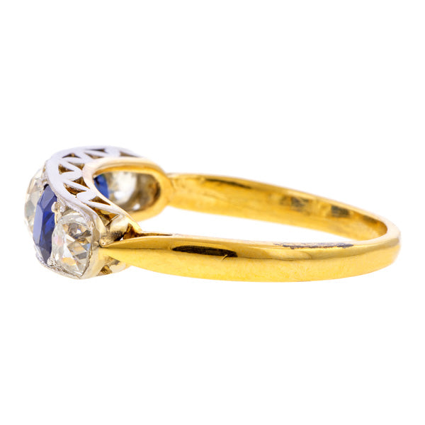 Victorian Diamond & Sapphire Ring, from Doyle & Doyle antique and vintage jewelry boutique