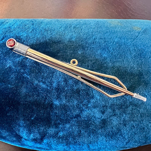 Vintage Garnet Gold Hair Barrette, from Doyle & Doyle antique and vintage jewelry