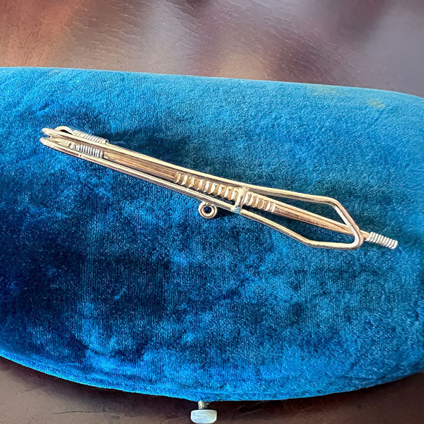 Vintage Garnet Gold Hair Barrette, from Doyle & Doyle antique and vintage jewelry