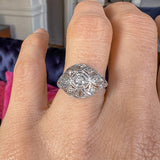 Vintage Filigree Engagement Ring, Old Euro 0.20ct sold by Doyle and Doyle an antique and vintage jewelry boutique